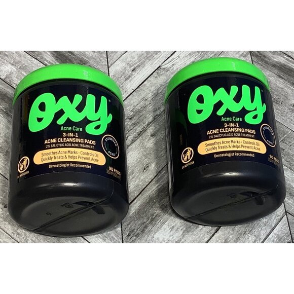 2 Oxy Acne Care Cleansing Treatment Pads  3-In-1 Exp 06/2027 90 Pads Each - Picture 1 of 5